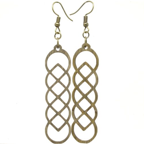 Vintage dió kelta fonat fa fülbevaló