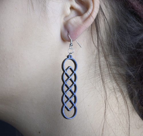 Vintage dió kelta fonat fa fülbevaló