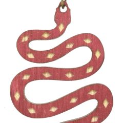 Vörös kígyó fa fülbevaló