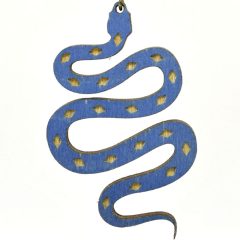 Kék kígyó fa fülbevaló