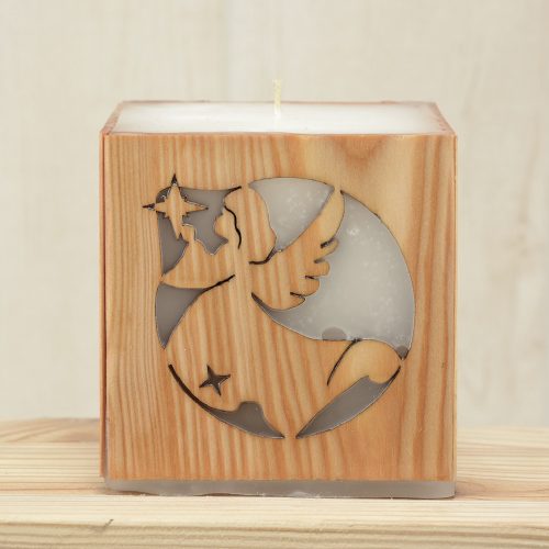 Karácsonyi angyal csillaggal gyertya