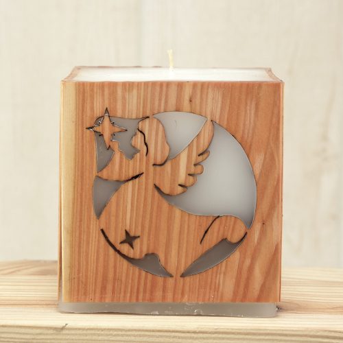 Karácsonyi angyal csillaggal gyertya