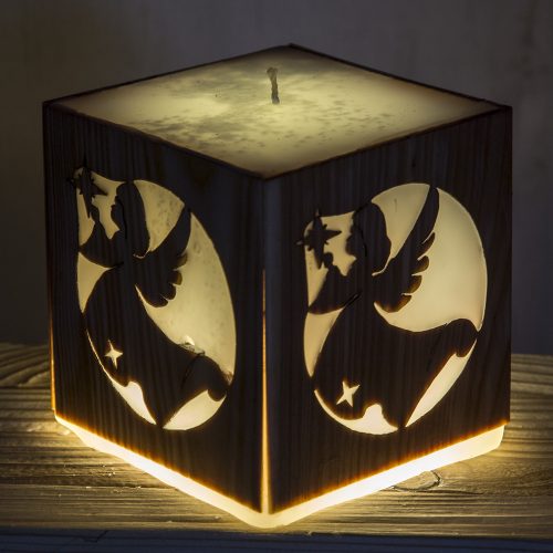 Karácsonyi angyal csillaggal gyertya