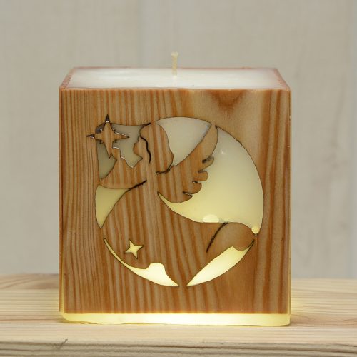 Karácsonyi angyal csillaggal gyertya