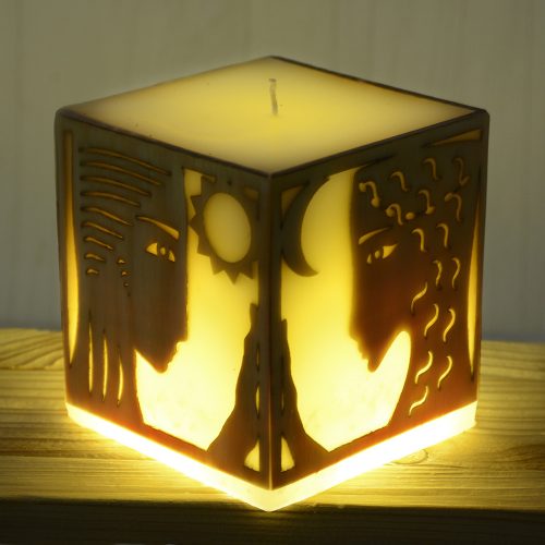 ESKÜVŐ GYERTYA - EGYEDI NÉVVEL ÉS DÁTUMMAL - PÁR