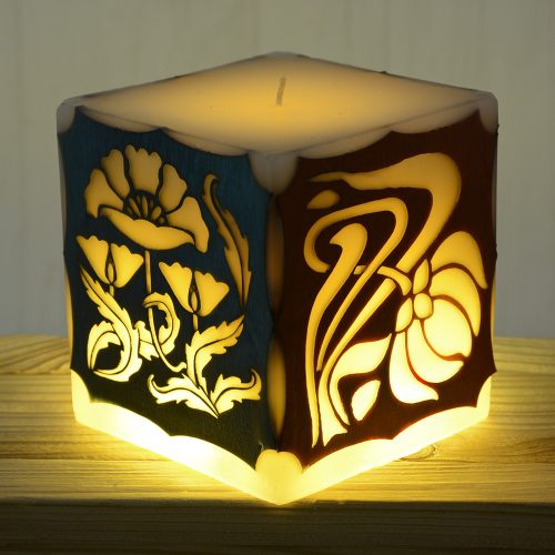 Szecesszió és színek gyertya