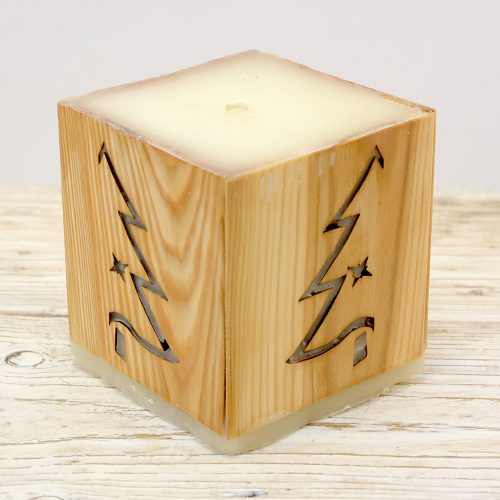 Karácsonyi Fenyőfa Gyertya vörösfenyőből