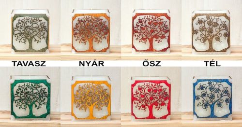 Évszakgyertya színes