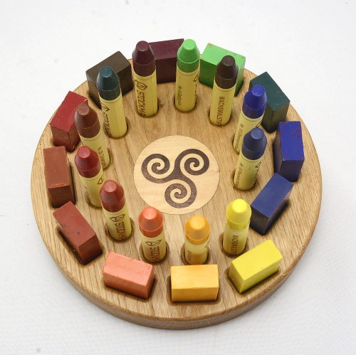 Krétatartó krétacsiga Stockmar Waldorf viaszkréta szivekkel