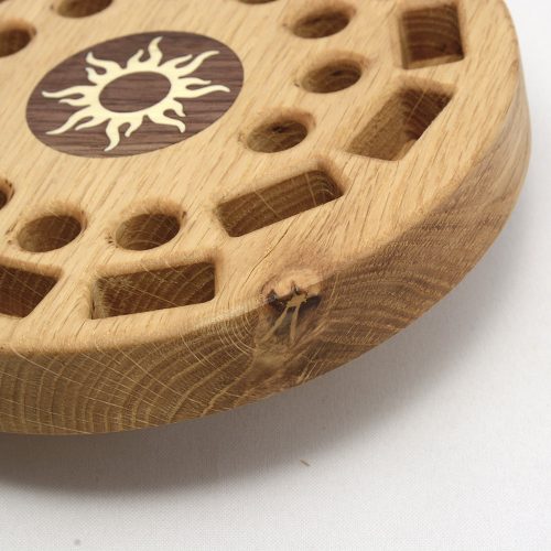 Intarziás Waldorf Krétatartó Nap motívummal