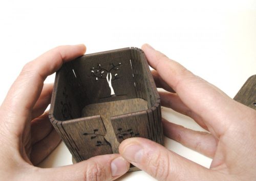 Görög fa mécsestartó