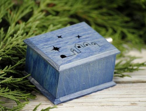 Csendes éj zenedoboz kék