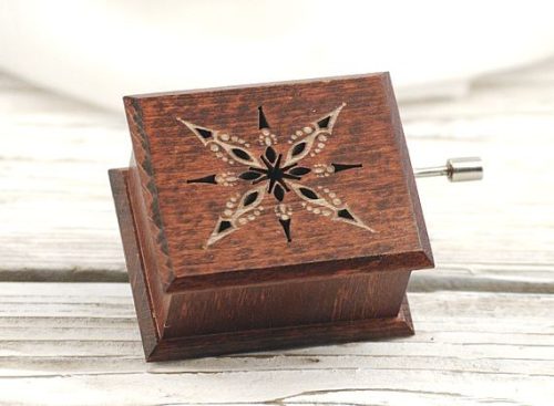 God Rest Ye Merry Gentlemen music box mahogany