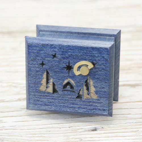 Silent Night, Stille Nacht wind-up music box blue