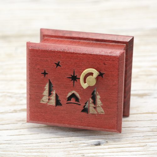 Silent Night, Stille Nacht wind-up music box red