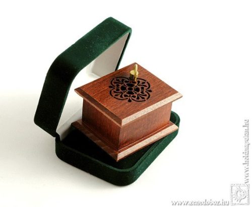 Vivaldi Spring wind-up music box mahogany