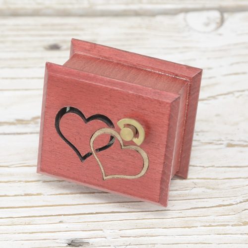 Wedding gift, engagement gift wind-up music box red