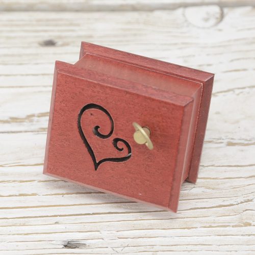 Love Story wind-up music box red