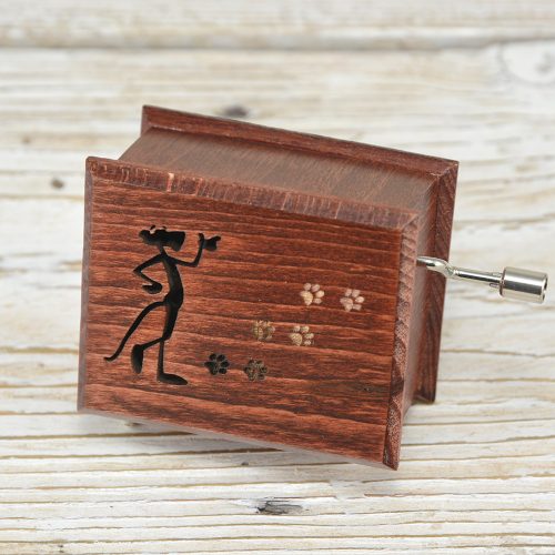 Pink Panther Theme music box mahogany