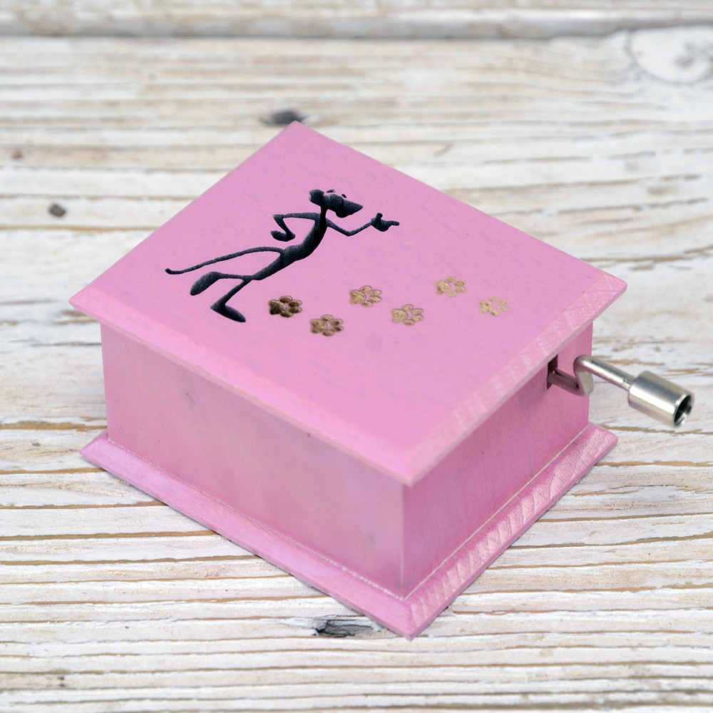 Pink Panther Theme music box pink 
