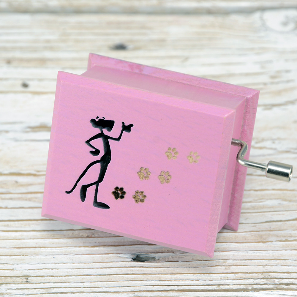 Pink Panther Theme music box pink 