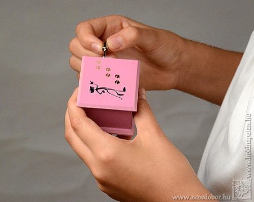 Rózsaszín párduc zenedoboz rózsaszín