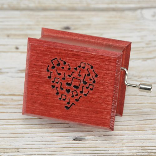 Mozart Varázsfuvola zenedoboz piros