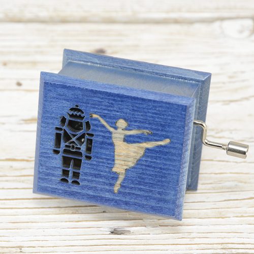 Diótörő balerina zenedoboz kék