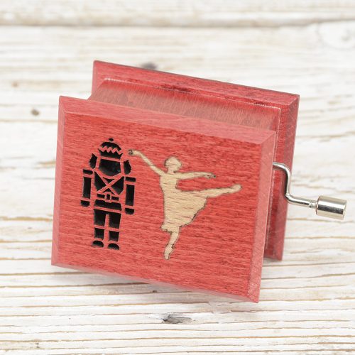 Nutcracker ballerina music box red