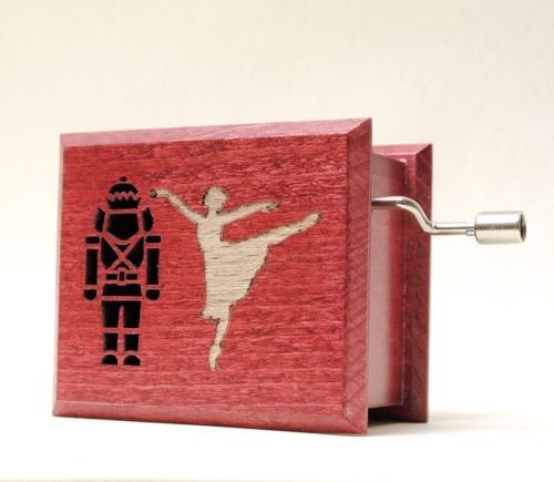 Nutcracker ballerina music box red