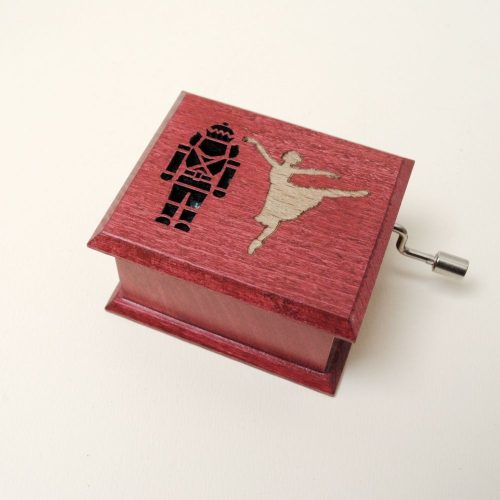 Nutcracker ballerina music box red
