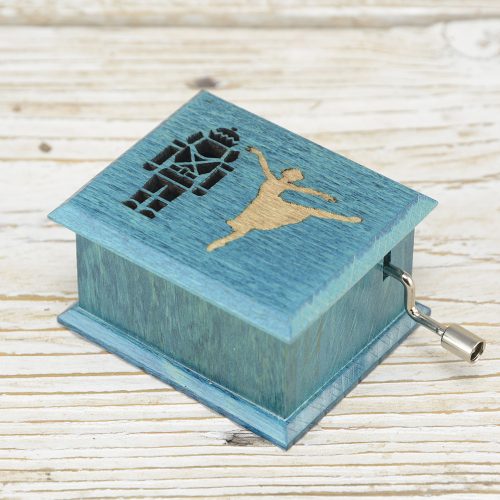 Nutcracker ballerina music box turquoise