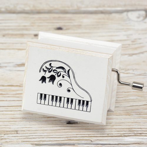 Hungarian Raphsody Franz Ferenc Liszt music box white
