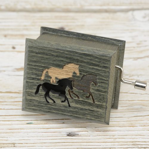 Kodály Háry János Órajáték zenedoboz olajzöld