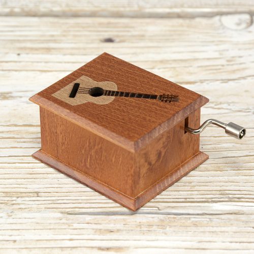 Godfather Guitar music box antique pine